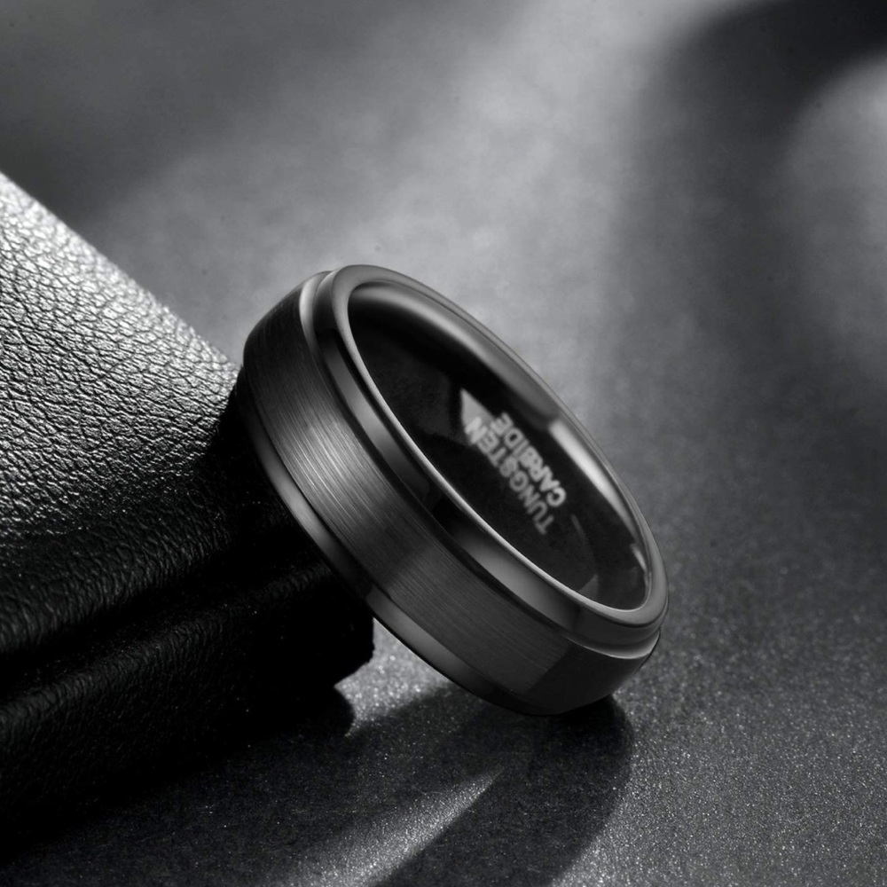 Shuremaster Tungsten Carbide Wedding Band Black 8
